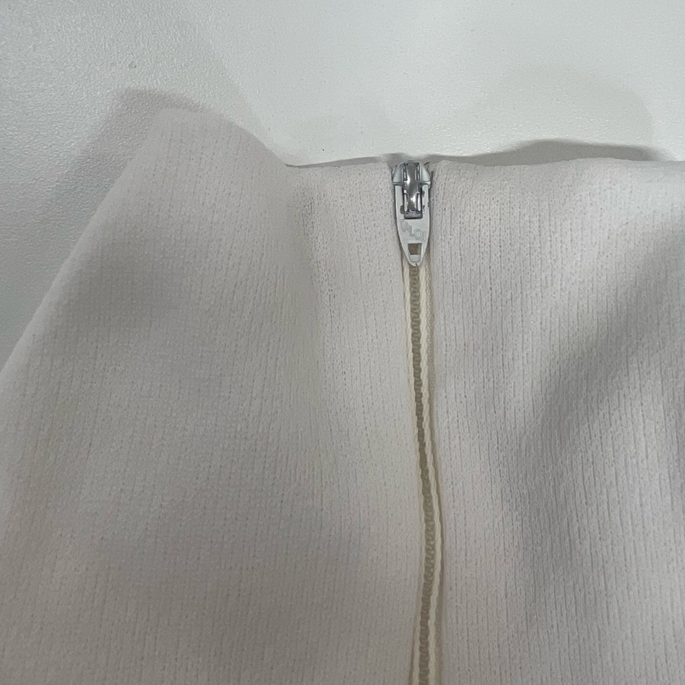 Vintage 1970s White Mock Turtleneck Zip Long Sleeve Blouse - Picture 10 of 12